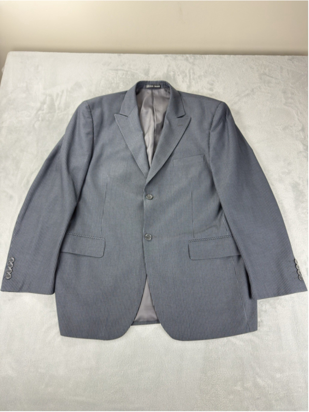 Boss Hugo Boss 2 Piece Set Pinstripe Men 85% Wool, 15% Polyester - Picture 2 of 16